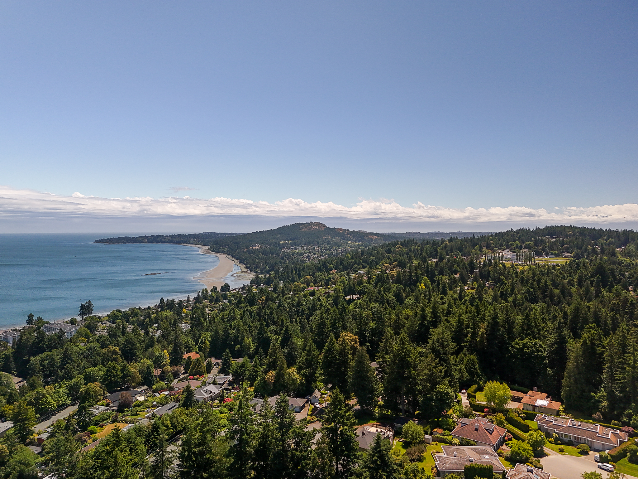 Aerial view of Victoria BC coastline